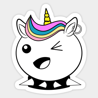 Punk Rock Unicorn Sticker